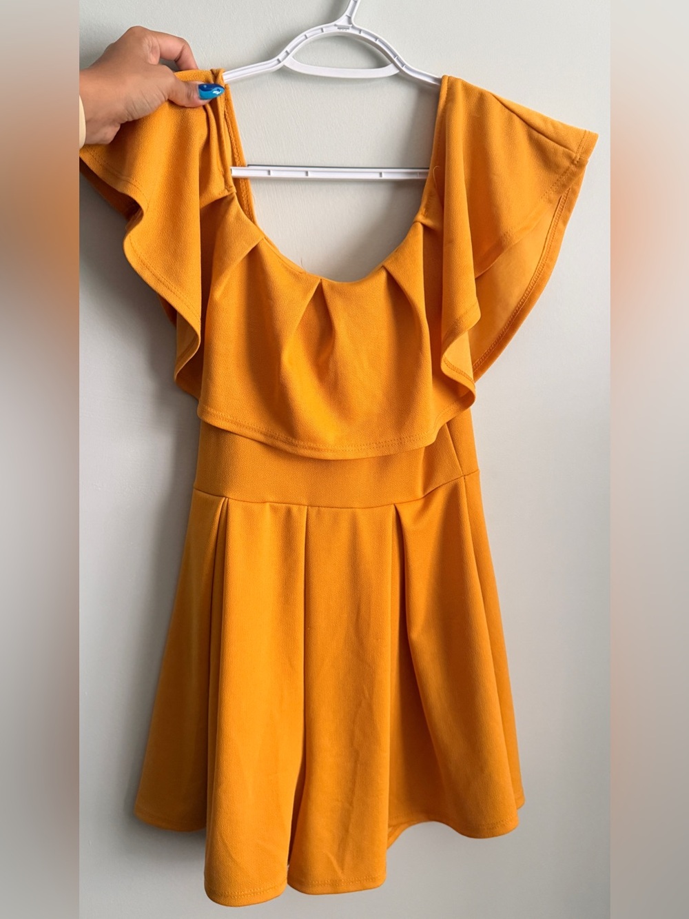 Fashion Nova Mustard Yellow Off-Shoulder Women's Romper